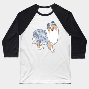 Merle Rough Collie Baseball T-Shirt